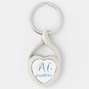 Porte-clés IA-Positive Text Art