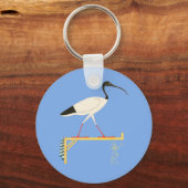 Porte-clés Ibis Illustration & Thoth Hiéroglyphique (Recto)