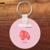Porte-clés Ibiza, Espagne, Preppy, Salle Preppy, Rose (Recto)