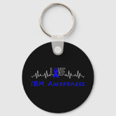 Porte-clés Ibm Awareness Blue Ribbon Love Heartbeat Support Q (Recto)