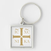 Porte-clés IC XC NI KA orthodox cross christogram (Devant)