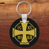 Porte-clés IC XC NIKA Christogram Jésus Christ conquiert (Recto)