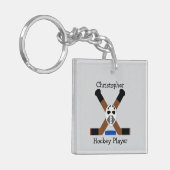 Porte-clés Ice Hockey Design Personalised (Devant gauche)