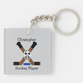 Porte-clés Ice Hockey Design Personalised (Dos)