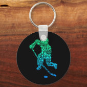 Porte-clés Ice Hockey Player Youth Men Kids Boys (Recto)
