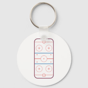 Porte-clés ice hockey rink graphic