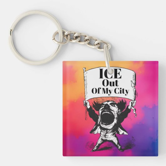 Porte-clés ICE Out of My City Keychain (Devant)