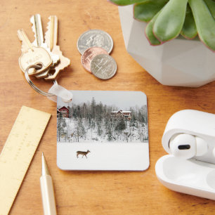 Porte-clés Ice & Snow Deer in Snow Quebec, Canada