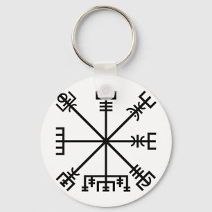 Porte-clés Icelandic Vegvisir Protection Staves Sigil