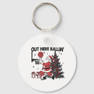 Porte-clés Ici on joue au basket Sport Noël Christmas