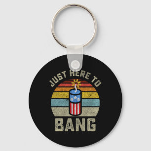 Porte-clés Ici Pour Bang Funny 4 juillet 4 Juillet Hommes
