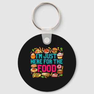 Porte-clés ici pour la nourriture humour de foodie drôle amat