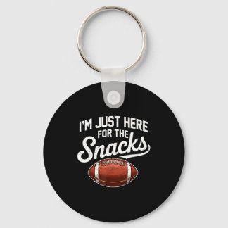 Porte-clés Ici pour les snacks de football américain drôles f