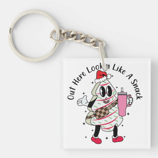 Porte-clés Ici, Vous Trouverez Comme Un Snack - Gâteau De Noë (Devant)