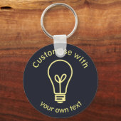 Porte-clés Icône ampoule personnalisée (Recto)