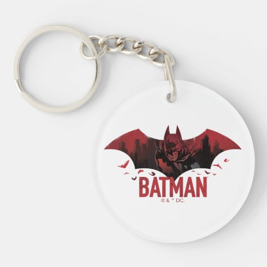 Porte-clés Icône Batman Crimson Gotham (Devant)