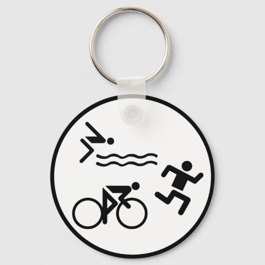Porte-clés icône cercle triathlon (Recto)