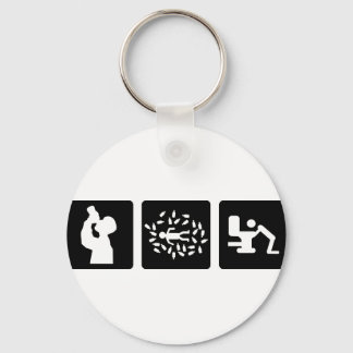 Porte-clés icône d'alcool noir