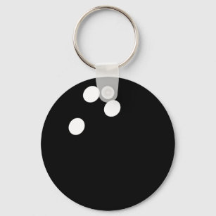 Porte-clés icône de boule de bowling noire