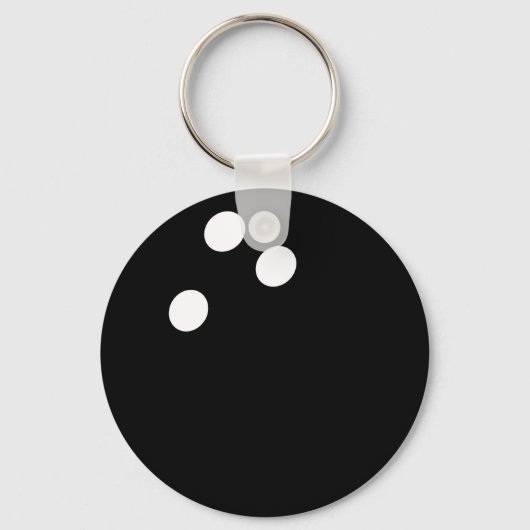 Porte-clés icône de boule de bowling noire (Recto)