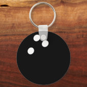 Porte-clés icône de boule de bowling noire (Recto)