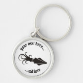 Porte-clés Icône de calmar noir (Devant)