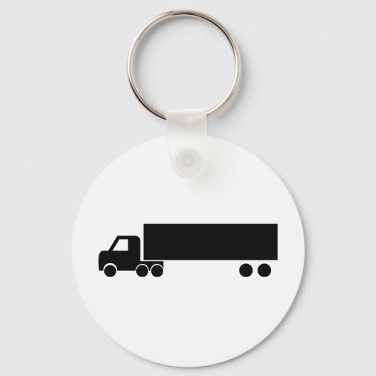 Porte-clés icône de camion noir (Recto)