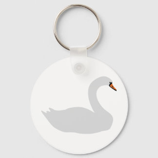 Porte-clés icône de cygne blanc