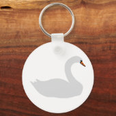 Porte-clés icône de cygne blanc (Recto)