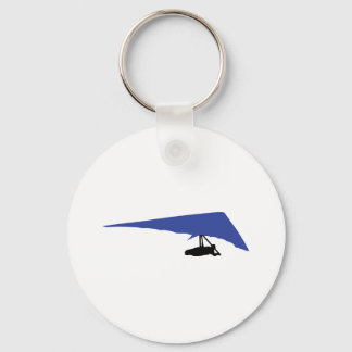 Porte-clés icône de deltaplane bleu