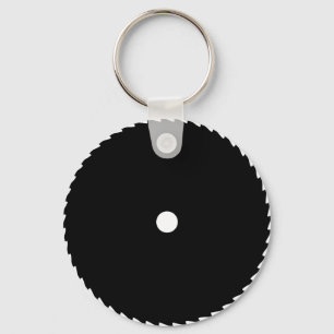 Porte-clés icône de la lame de scie noire