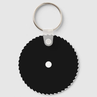 Porte-clés icône de lame de scie noire