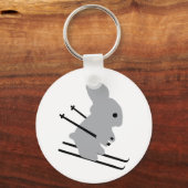Porte-clés icône de lapin de ski (Recto)