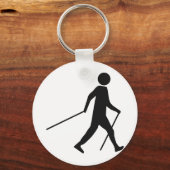 Porte-clés icône de marche nordique (Recto)