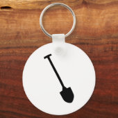 Porte-clés Icône de pelle de pelle noire (Recto)