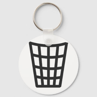 Porte-clés icône de poubelle noire