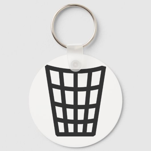 Porte-clés icône de poubelle noire (Recto)