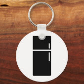 Porte-clés icône de réfrigérateur noir (Recto)