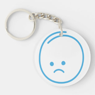 Porte-clés Icône de Tristesse Minimaliste