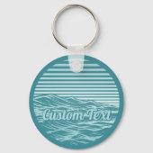 Porte-clés Icône de vagues d'océan turquoise (Recto)
