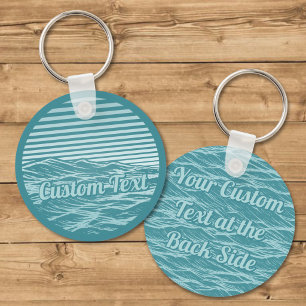 Porte-clés Icône de vagues d'océan turquoise