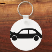 Porte-clés icône de voiture de crash noir (Recto)