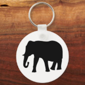 Porte-clés icône d'éléphant noir (Recto)