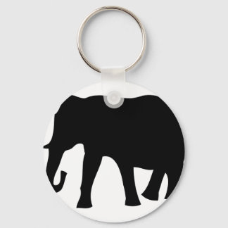 Porte-clés icône d'éléphant noir
