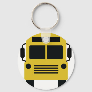 Porte-clés icône du bus scolaire