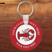 Porte-clés Icône du logo de texte personnalisé du homard (Recto)