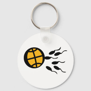 Porte-clés icône du sperme de basket-ball