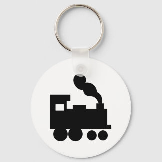 Porte-clés icône ferroviaire noire