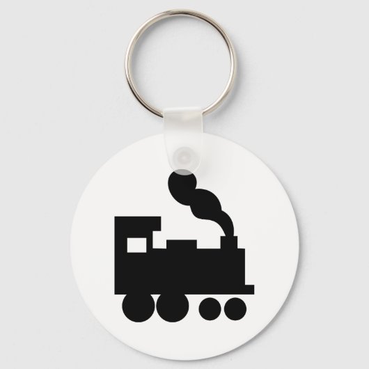 Porte-clés icône ferroviaire noire (Recto)