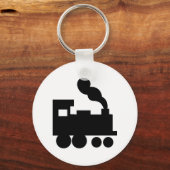 Porte-clés icône ferroviaire noire (Recto)